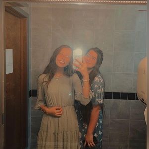 Fehrvni blue floral dress